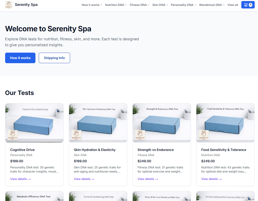 DNA testing on LegUpRx: 15+ test types, your store link, your pricing